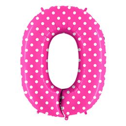 Bildspel - Sifferballong Rosa Prickig