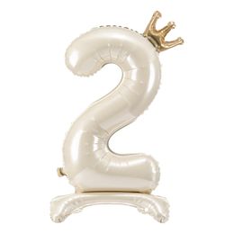 Lysbildefremvisning - Talballon Stående Cremehvid