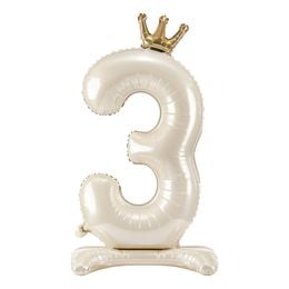 Lysbildefremvisning - Talballon Stående Cremehvid