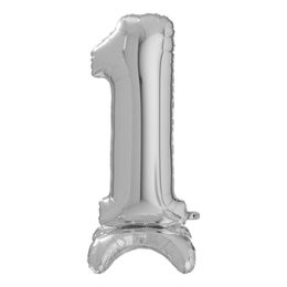 Bildspel - Sifferballong med Ställning Silver
