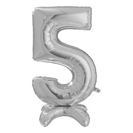 Bildspel - Sifferballong med Ställning Silver