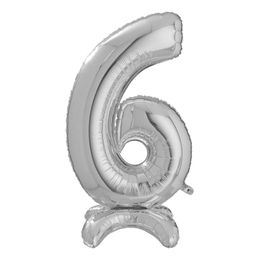 Bildspel - Sifferballong med Ställning Silver