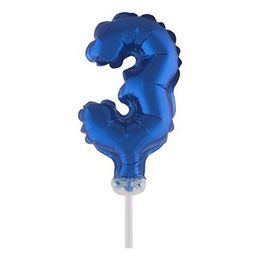 Bildspel - Sifferballong Tårtdekoration Blå