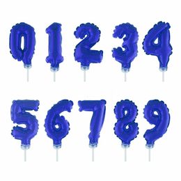 Sifferballong Tårtdekoration Blå