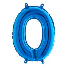 Bildspel - Sifferballong Mini Blå Metallic