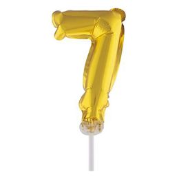 Bildspel - Sifferballong Tårtdekoration Guld