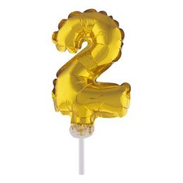 Bildspel - Sifferballong Tårtdekoration Guld