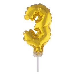 Bildspel - Sifferballong Tårtdekoration Guld