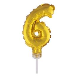Bildspel - Sifferballong Tårtdekoration Guld