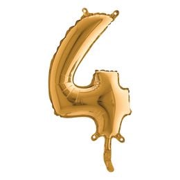 Bildspel - Sifferballong Mini Guld Metallic