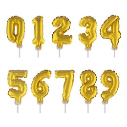 Sifferballong Tårtdekoration Guld