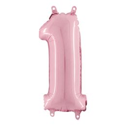 Bildspel - Sifferballong Mini Ljusrosa Pastell