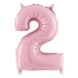 Bildspel - Sifferballong Mini Ljusrosa Pastell