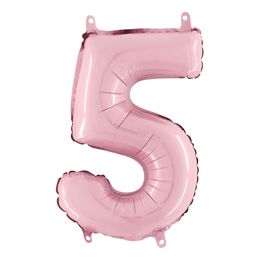 Bildspel - Sifferballong Mini Ljusrosa Pastell