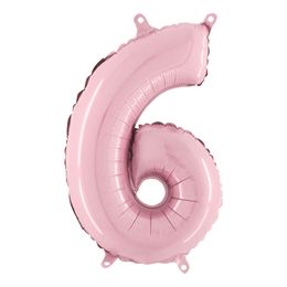 Bildspel - Sifferballong Mini Ljusrosa Pastell