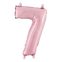 Bildspel - Sifferballong Mini Ljusrosa Pastell