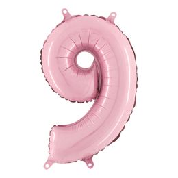 Bildspel - Sifferballong Mini Ljusrosa Pastell