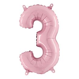Bildspel - Sifferballong Mini Ljusrosa Pastell