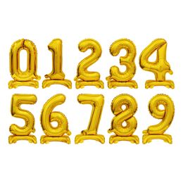 Sifferballong Mini på Ställning Guld
