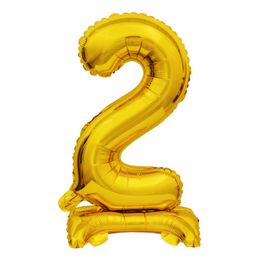 Bildspel - Sifferballong Mini på Ställning Guld