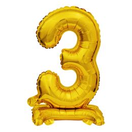 Bildspel - Sifferballong Mini på Ställning Guld