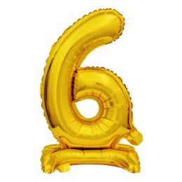 Bildspel - Sifferballong Mini på Ställning Guld