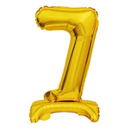 Bildspel - Sifferballong Mini på Ställning Guld