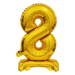 Bildspel - Sifferballong Mini på Ställning Guld