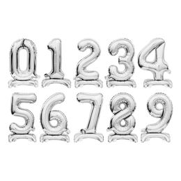 Tallballong Mini på Stativ Sølv