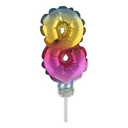 Bildspel - Sifferballong Tårtdekoration Regnbåge