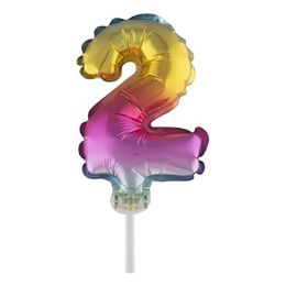 Bildspel - Sifferballong Tårtdekoration Regnbåge