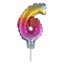 Bildspel - Sifferballong Tårtdekoration Regnbåge