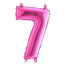 Bildspel - Sifferballong Mini Rosa Metallic