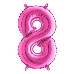 Bildspel - Sifferballong Mini Rosa Metallic