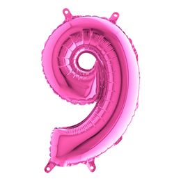 Bildspel - Sifferballong Mini Rosa Metallic