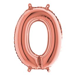 Bildspel - Sifferballong Mini Roséguld Metallic