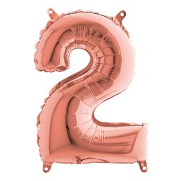 Bildspel - Sifferballong Mini Roséguld Metallic