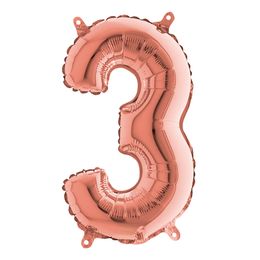 Bildspel - Sifferballong Mini Roséguld Metallic