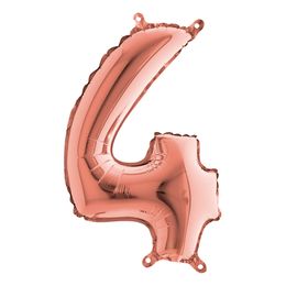 Bildspel - Sifferballong Mini Roséguld Metallic