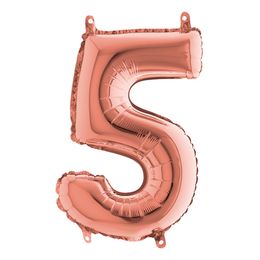 Bildspel - Sifferballong Mini Roséguld Metallic