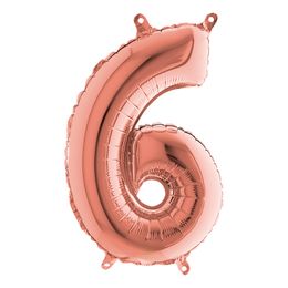 Bildspel - Sifferballong Mini Roséguld Metallic