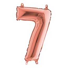 Bildspel - Sifferballong Mini Roséguld Metallic
