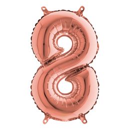 Bildspel - Sifferballong Mini Roséguld Metallic