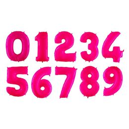 Sifferballong Neon Rosa