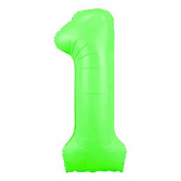 Bildspel - Sifferballong Neongrön