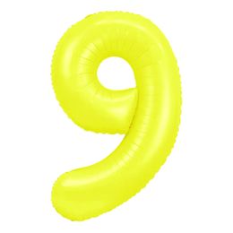 Bildspel - Sifferballong Neongul