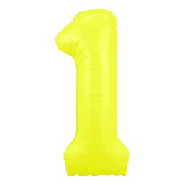 Bildspel - Sifferballong Neongul