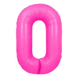 Bildspel - Sifferballong Neonrosa