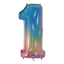 Bildspel - Sifferballong Regnbåge Mönster