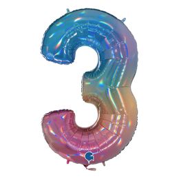 Bildspel - Sifferballong Regnbåge Mönster